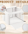 2 Pack Large Capacity Cotton Linen Storage Bags For Sweaters And Bulky Knits Breathable Garment Organizers with mesh window and dual handles.
