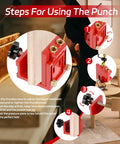 Steps for using the Heavy Duty Aluminum Adjustable Pocket Hole Jig Kit with precision adjustments for cabinet making.