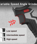 Variable speed trigger of 3 Inch Cordless Brushless Angle Grinder With LED Light Mini Variable Speed Grinder 15000 RPM