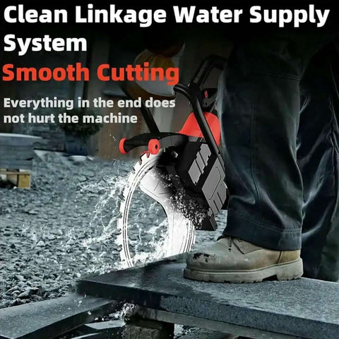 Professional Heavy Duty Concrete Ring Saw Featuring A Badass Pure Copper Motor cutting stone with a water supply system.
