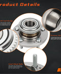 Rear Wheel Bearing And Hub Assembly For Hyundai Santa Fe 2001 Through 2006 FWD With Five Lug 4 Wheel ABS High Quality Replacement Wheel Hub Kit details