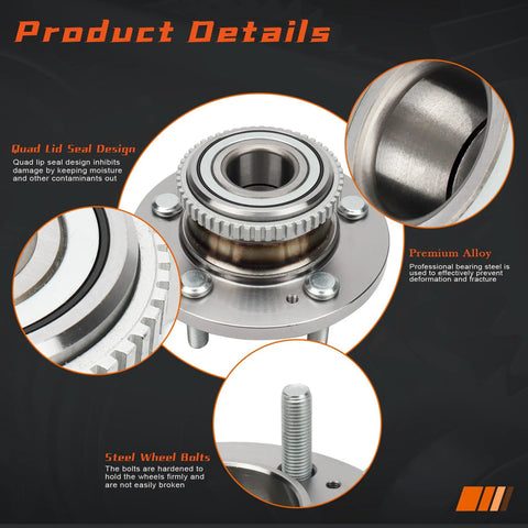 Rear Wheel Bearing And Hub Assembly For Hyundai Santa Fe 2001 Through 2006 FWD With Five Lug 4 Wheel ABS High Quality Replacement Wheel Hub Kit details
