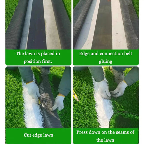 Installation of Durable UV Resistant Artificial Turf Roll 1.5m For Outdoor Landscaping Non Toxic Synthetic Grass Mat