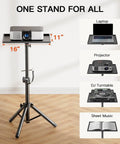 Heavy Duty Projector Stand With Adjustable Height From 22 To 36 Inches Portable Tripod Floor Stand for office use.