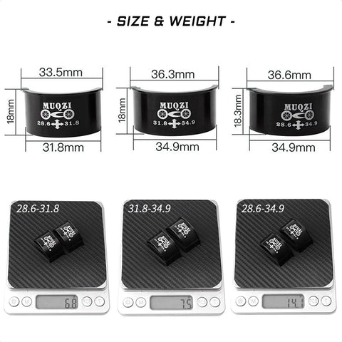 Front Derailleur Clamp Shim Spacer Kit For MTB And Road Bikes Easy Install With Multiple Size Options From 28.6 To 31.8, 34.9