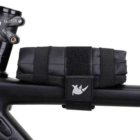 Bike Saddle Bag With Roll Tool Pouch For Mountain Road MTB And Fixed Gear Bikes Dual Compartment Tool Organizer Elastic Straps