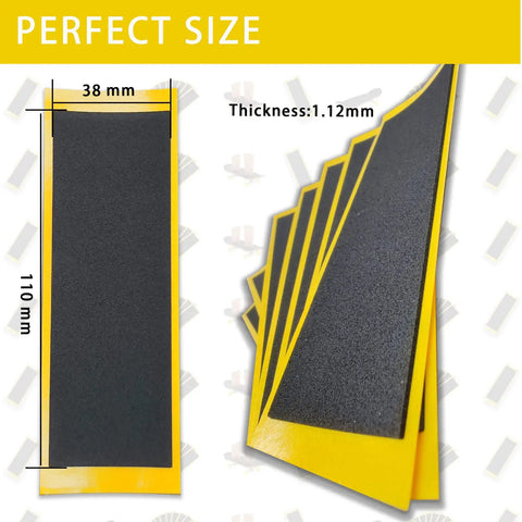 Dope Fingerboard Foam Grip Tape Set 12 Pcs 38mm By 110mm Soft Skin Friendly Surface Perfect Size with 1.12mm Thickness