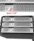 Close-up view of forward-angled teeth on a Carpet Knee Kicker 16.5 Inch For Low Pile And Flat Carpets, Light Duty Grip Tool.