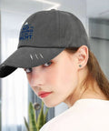 Lightweight Breathable Mens Baseball Hat For All Season Comfort Dark Grey Cap With Soft Fit Perfect For Running Hiking Cycling Walking And Everyday Cool Active Style On The Go worn by a woman