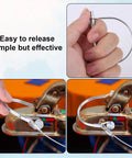 10-Piece Trailer Hitch Coupler Pins With Quick Release Ring Locking Pins Set shown in use on metal hitch