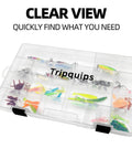 Durable 3600 Tackle Trays With Adjustable Removable Dividers BPA Free Plastic Fishing Storage Organizer Box Pack Of 4