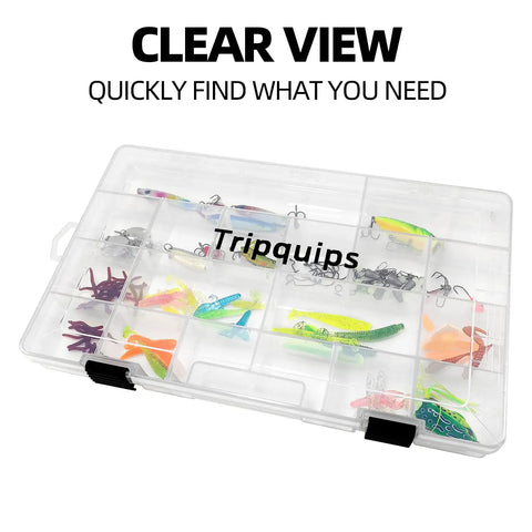 Durable 3600 Tackle Trays With Adjustable Removable Dividers BPA Free Plastic Fishing Storage Organizer Box Pack Of 4