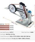 Heavy Duty 1500W Belt Grinder Sander And Variable Speed Belt Polisher With Vfd Drive No Sweat Knife Sharpener Rack For Metalworking