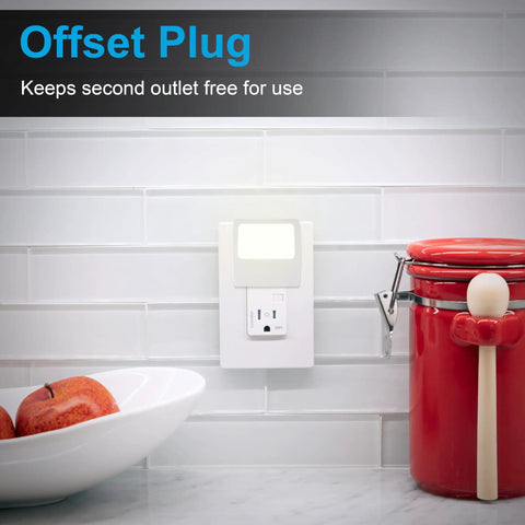 Always On LED Night Light Plug In Wall For Bedroom Nursery Bathroom Hallway Compact Low Key Soft Glow Energy Efficient UL Listed Model 11311