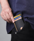 Ultra Slim Front Pocket Wallet With RFID Blocking Leather Card Holder For Men And Women Nine Card Slots Minimalist Design