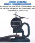 Workhorse Thickness Gauge For Sponge, Paper, Cardboard And Foam Rubber Sheets, 0 To 12.7 mm Range, large LCD display