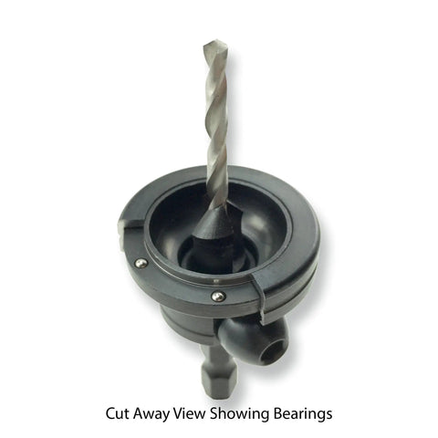 Cut away view of Five Piece NoFuss QuickSwap Countersink Drill Bit Set showing rotating depth stop and steel core.