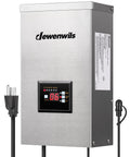 600W Low Voltage Landscape Transformer With Six Independent Outputs, Photocell Sensor, weatherproof stainless steel housing