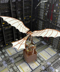 Da Vinci Flapping Wing DIY Model Kit 3D Metal Wind Up Ornithopter displayed in mechanical setting, 243PCS