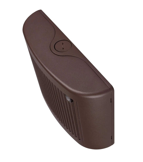 Side view of Hardy Emergency Lighting Fixture with 90-Minute Battery Backup, bronze die-cast aluminum housing, IP65 outdoor ready