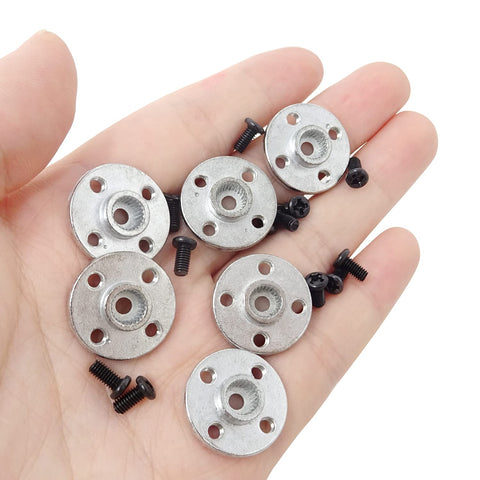Honbay metal 25T servo horn discs with screws, aluminum, 6 pcs for RC hobby servos