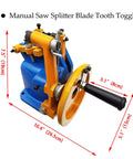 Pro-Grade Manual Saw Splitter And Blade Tooth Toggler For 0.39 To 1.57 In Blades, heavy-duty metal construction shown with dimensions.