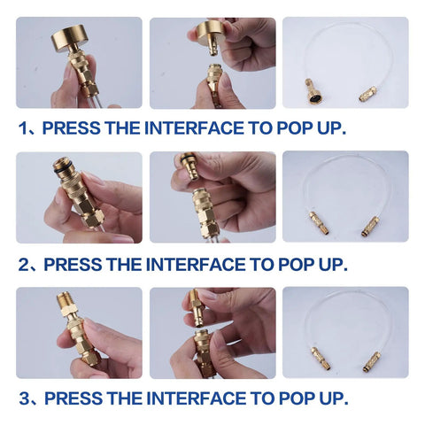 Steps to assemble Upgraded 2026 Hydraulic Steering Bleed Kit for Boats with brass fittings and 21.6 inch tube, easy refill for Seastar.