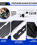 Heavy Duty Downtube Ebike Battery Case For Up To Ninety One 18650 Cells Diy Electric Bike Pack With Rock Solid Mechanical Lock And Thirty Six Volt Ready Setup For Daily Rides image showing battery case components and specs.