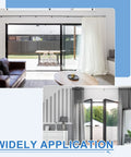 Heavy Duty 4 Pack Curtain Hanging Wheels For Slick Rolling On Silky Smooth Window Track Rollers And Effortless Glide Pulleys Premium Silver Drape Trolleys For Home Upgrade used in modern living room and bedroom settings.