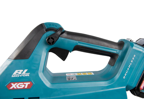 Top Shelf Brushless Cordless Leaf Blower Featuring Smooth Trigger Cruise Control And Boost Mode Lightweight Workhorse Air Blower handle close-up