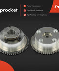 Close-up of sprockets from Six Piece Timing Chain Kit With Sprocket Tensioner And Guide For Hyundai Elantra 2011 2013 Elantra GT 2013 And Kia Soul 2012 2014 DOHC 1.8L 2.0L Fits DOHC Engines For Your Ride