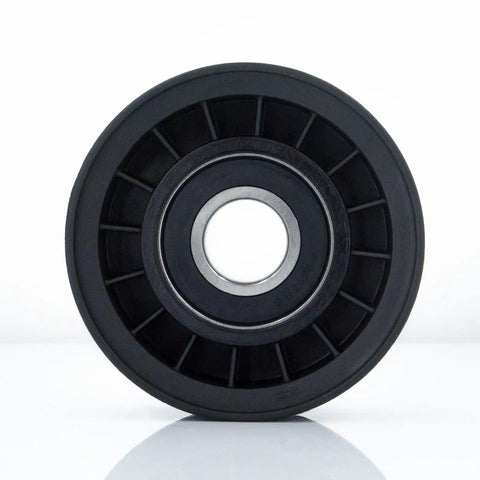 Top Tier Belt Idler Pulley 38009 Tensioner For Chevy Silverado GMC Savana Dodge Dakota Replaces 12552360 OEM Fit Steel Bearing Auto Parts black front view