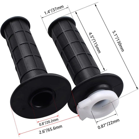 Seven Eighths Inch Twist Throttle Accelerator Handle Grips With 36 Inch Cable Set For Mini Dirt Bikes 50cc 70cc 110cc 125cc 2 Stroke Gas Motors Pocket ATV Pit Bike