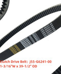 Beefed-Up Golf Cart Clutch Drive Belt J55-G6241-00 for Yamaha G2 G8 G9 G11 G14 G16 G20 G22 G29 Drive Gas 4 Cycle Models