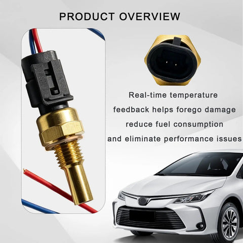 Slick Car Engine Coolant Temperature Sensor With Pigtail Connector, Tough Copper housing and wire connections for easy installation.