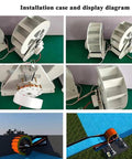 Installation of 100W Low Speed Hydro Generator Micro Water Turbine Disc Portable Power for outdoor streams and rivers