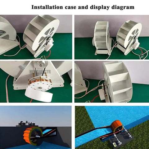 Off Grid Water Turbine Generator 50W 100W Micro Hydroelectric Power System For Remote Rivers And Mountainous Areas Backup Energy Supply Reliable Emergency Hydropower Generator For DIY Installations installation and design illustrations