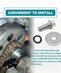 Full Throttle 3/4 Inch Go Kart Clutch Bolt Kit With Lock Washers 10 Or 12 Tooth Design compatible with Predator 212, showing installed parts.