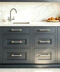 Kitchen with 10 pack brushed nickel and gold cabinet handles and drawer knobs set, seven and a half inch hole center, zinc alloy furniture pulls