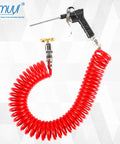 Pro Grade Heavy Duty Truck Air Blower Duster Cleaning Kit with 9 Meter Coil Pneumatic Hose and Steel Blow Gun