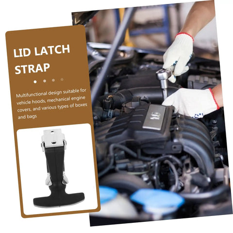 Mechanic using Rubber Hood Latch Kit With Flexible T Handle Hasps For Toolboxes Marine Equipment And ATV Accessories