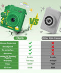 Kids Camera With Instant Print For Fun Snaps, Epic Birthday Gift For Ages 4 To 10, For Girls And Boys, Safe Durable Toy With Easy Paper Prints And Kid Friendly Design, green silicone camera
