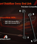 Front Sway Bar Links Set For 2007 2016 CR V And 2007 2012 RDX Replacement OEM Style For A Smoother Ride And Tight Cornering Eliminates Clunk Reduces Body Roll Heavy Duty Performance 2 Piece Pair, black steel
