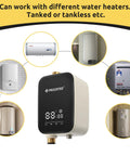 Straight Up Instant Hot Water Recirculating Pump Kit With Built In Digital Thermostat And Timer Under Sink System Kills Cold Showers Smart Plumbing Upgrade compatible with tanked and tankless water heaters.