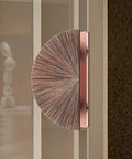 Red Half Moon Barn Door Pull Handles For Double Sided Glass Doors Heavy Duty Aluminum Sliding Door Hardware top view