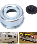Beefed Up Heavy Duty Trailer Wheel Bearing Dust Cap Protector 2.72 Inch Metal Rubber Seal for Boat RV Utility Trailers