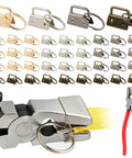 All In One Key Fob Hardware Kit With 40 Sets Of 1 Inch Fob Hardware And 8 Inch Pliers in four colors includes rings for DIY keychains
