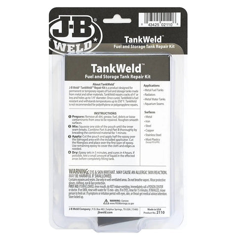 Metal Fuel Tank Repair Kit With Cold Weld Technology packaging front view