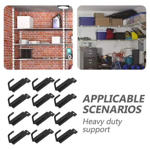 Black Iron Slat Wall Panel Hooks Set For Garage Storage And Retail Display Must Have Versatile Metal Wall Hangers for Shelving