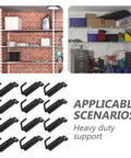Heavy Duty Black Iron Candy Display Hooks, 15 Pack For Slat Wall Panels in garage and storage settings.